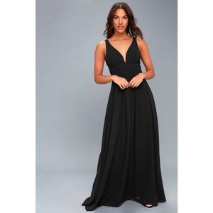 NEW LULUS Leading Role Black Maxi Dress